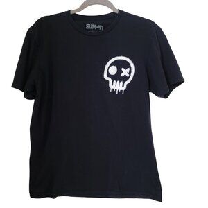 SUM 41 Size M Black Grinning Skull Concert Tee, Gently Used Condition